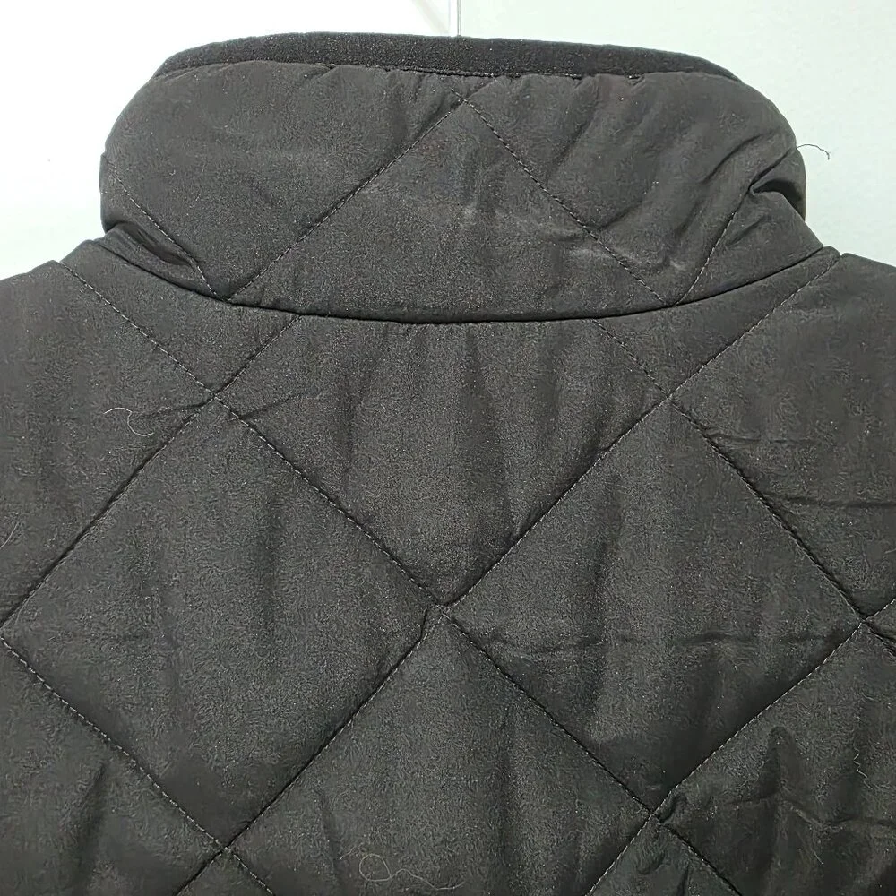 J.Crew Black Quilted Vest Women’s XL Zip Front Lightweight Outerwear - Picture 6 of 7